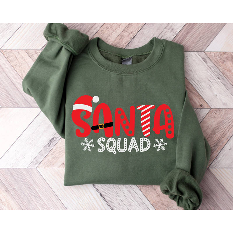 Christmas Sweatshirt, Santa Squad Sweatshirt, Christmas Squad Sweatshirt, Christmas Gift, Family Matching Christmas Sweatshirt, Santa Crew.jpg