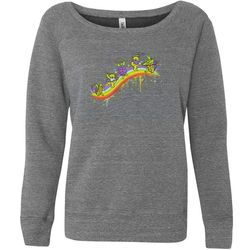 grateful dead &8211 rainbow hoopers off-shoulder juniors sweatshirt