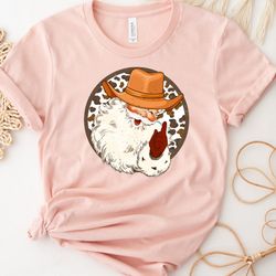 cowboy christmas shirt, cowboy santa shirt, howdy country christmas, retro christmas santa shirt, cowgirl shirt, western