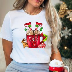 elf christmas coffee shirt, gnome elf christmas shirt, elf xmas shirt, hot chocolate cozy winter shirt, elf latte shirt