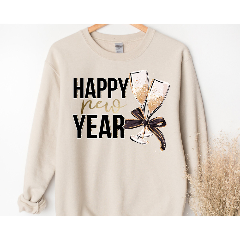 Happy New Year Sweatshirt, Cheers To The New Year Shirt, 2023 Happy New Year Sweater, New Years Hoodie, 2023 Christmas, Happy New Year Gift.jpg