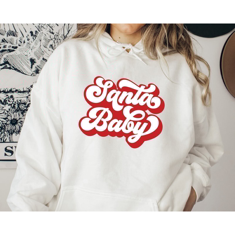 Santa Baby Sweatshirt, Santa Claus Christmas Sweatshirt, Vintage Christmas Sweatshirt, Christmas Family, Christmas Gifts Sweats.jpg