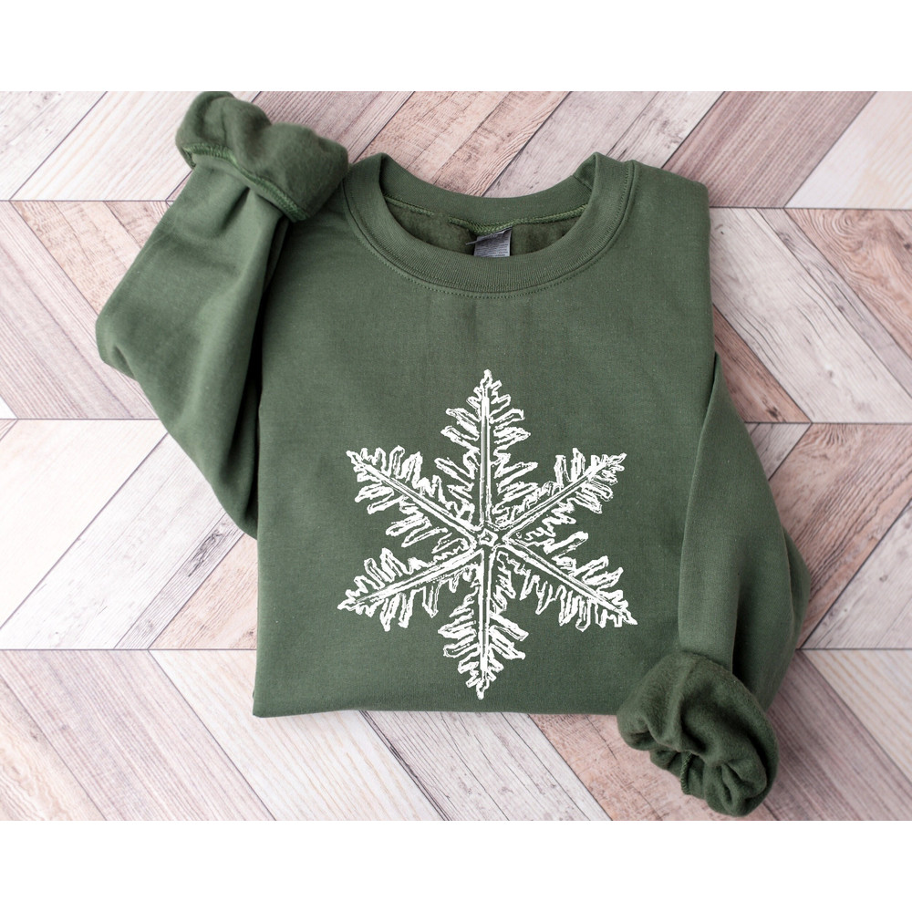 Snowflake Sweatshirt, Christmas Sweatshirt, Holiday Sweater, Snowflake Christmas Shirt, Family Christmas gift, Merry Christmas Gift.jpg
