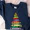 Teacher Crayon Christmas Tree Christmas Sweater, Christmas Sweatshirt, Gift For Teachers, Crayon Shirt, Teacher Shirt, Kindergarten Shirt.jpg