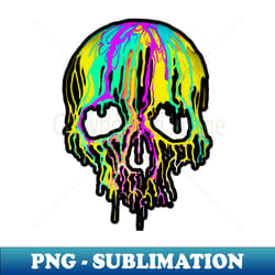 colorful skull art wet dripping paint melting skull painted skull skull t-shirt design - exclusive sublimation digital file - stunning sublimation graphics
