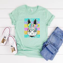 easter bunny glasses ,happy easter shirt, women easter shirt, cute easter shirt, easter shirt, happy easter, easter bunn