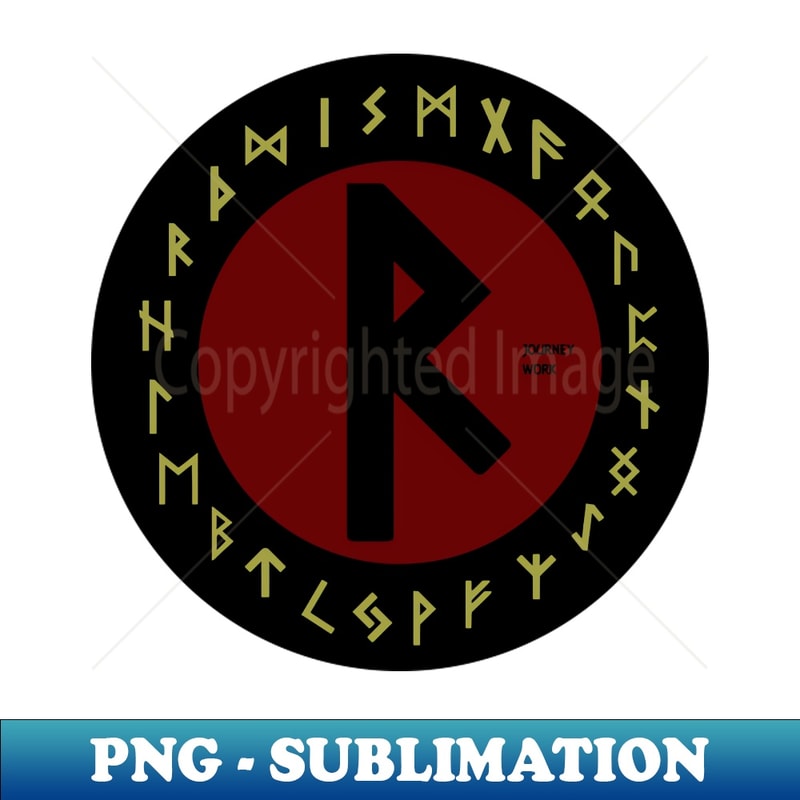 Red Raidho Futhark Rune Symbol - High-Resolution PNG Sublima | Inspire ...