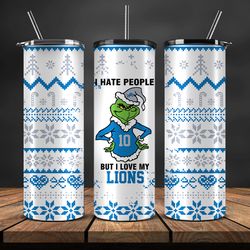Detroit Lions Christmas Tumbler Png, NFL Merry Christmas Png, NFL, NFL Football Png 116