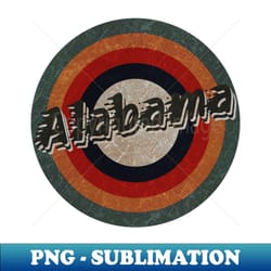 retro color typography faded style alabama - png transparent digital download file for sublimation - vibrant and eye-catching typography