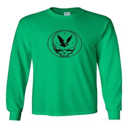 grateful birds mens long sleeve heavy cotton t-shirt
