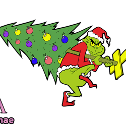 Grinch Christmas SVG, christmas svg, grinch svg, grinchy green svg, funny grinch svg, cute grinch svg, santa hat svg 218