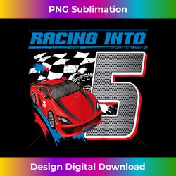 Kids Race Car Birthday 5 Years Old Super Car 5th Birthday Party - Chic Sublimation Digital Download - Animate Your Creative Concepts