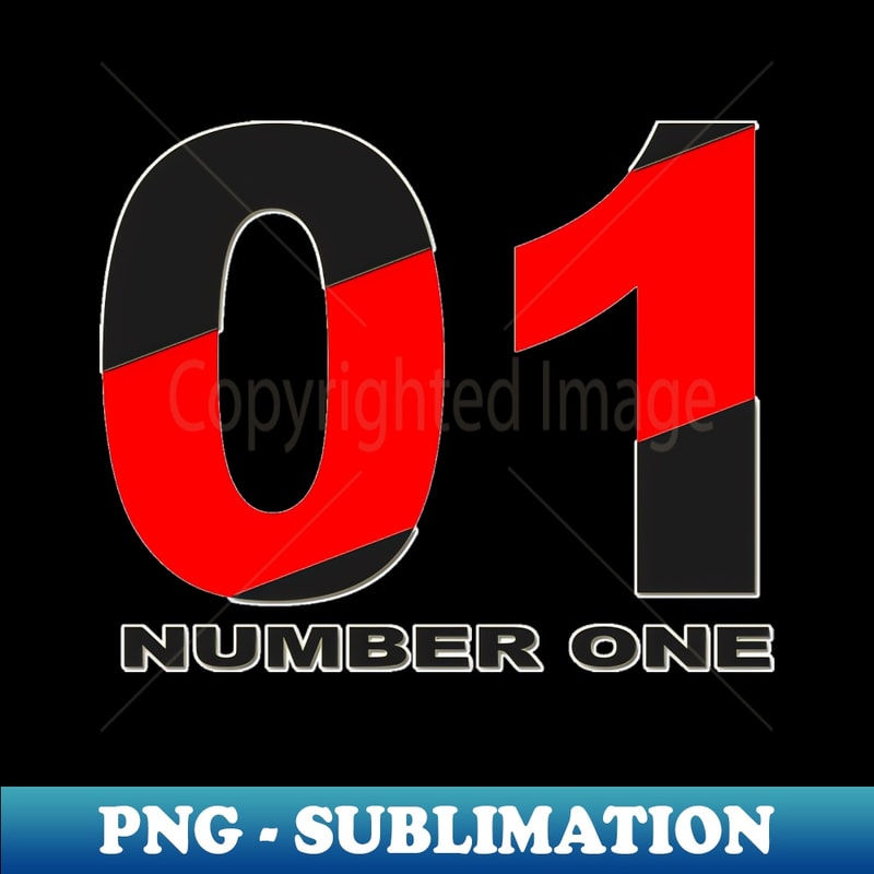 Numbers 01 Individual NUMBER-01-BLACK-AND-RED--COLOR - PNG Sublimation Digital Dow | Inspire ...