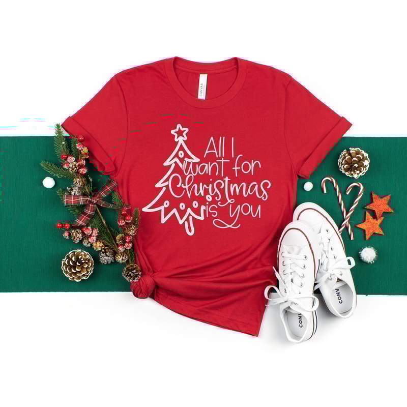 All I Want For Christmas is You Shirt, Christmas Couple Shirt, Christmas Tee, Cute Christmas Shirt, Funny Christmas Shirt, Christmas Couple.jpg