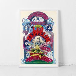 Led Zeppelin Music Gig Concert Poster Classic Retro Rock Vintage Wall Art Print Decor Canvas Poster-3