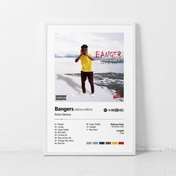 Point Genius Bangers Music poster, Room Decor, for Home, Office, Dining Room or Kitchen Decor Canvas Poster