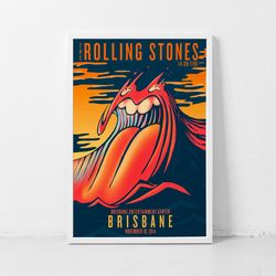 Rolling Stone Music Gig Concert Poster Classic Retro Rock Vintage Wall Art Print Decor Canvas Poster