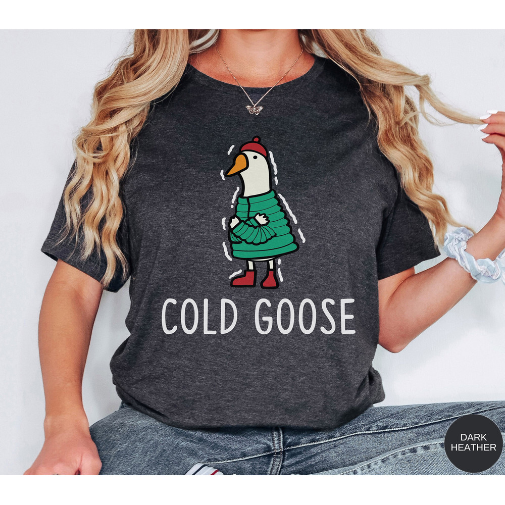 Cold Goose Shirt, Silly Goose Sweater, Funny Goose Crewneck, Gift for Bestie, Cold Goose Pullover, Christmas Gift, Silly Goose, Goose, Gift.jpg