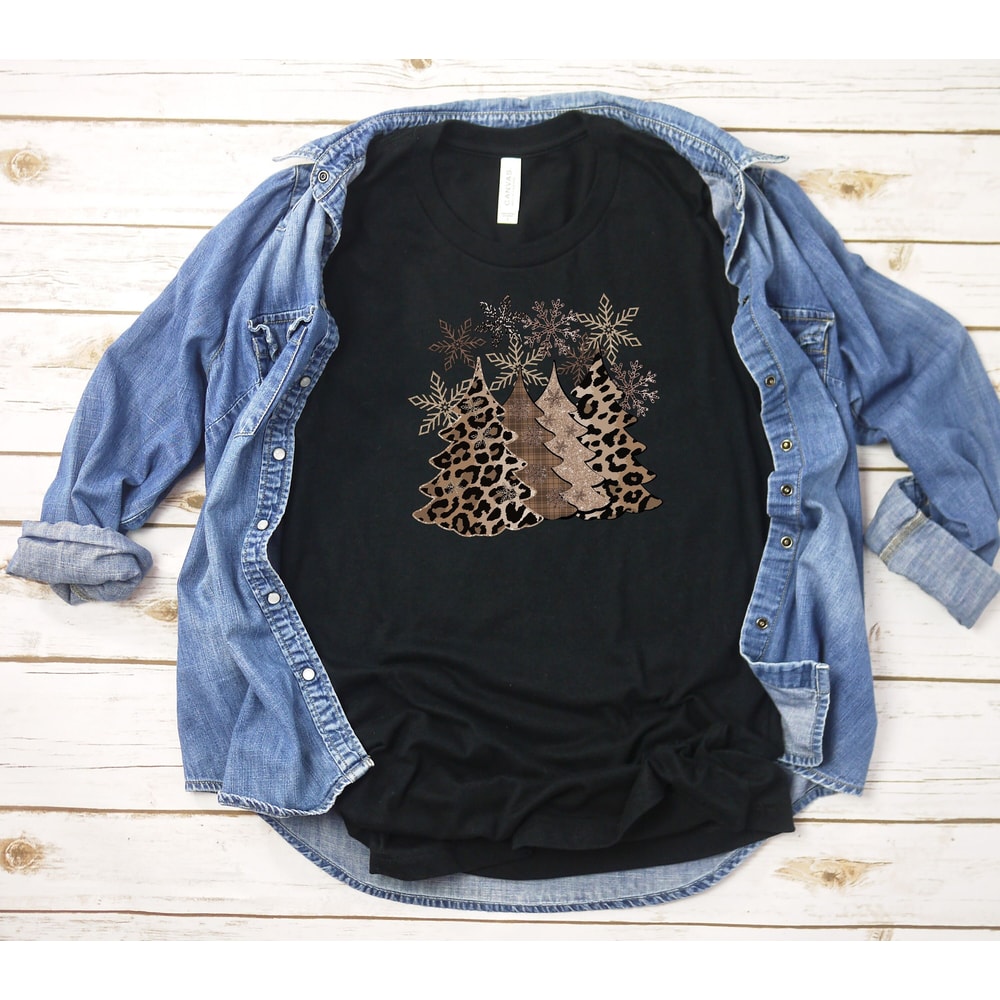 Christmas Shirts Leopard Print Christmas Shirt Christmas Tree Shirt Christmas Shirts For Women Merry Christmas Shirt.jpg