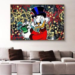 alec monopoly rich money man canvas painting on the wall art posters and prints graffiti art wall