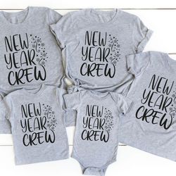new year crew shirt, new years for family shirts,matching christmas shirts,new years party shirts,happy new year family