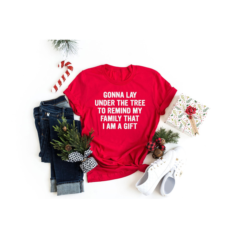 Santa Shirt, Mens Christmas Tree, Lay Under The Tree Xmas Tee, Christmas Shirts, Im the Gift, Family Christmas Shirts, Christmas Gifts..jpg