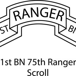 1st bn 75th rangerscroll vector file svg dxf eps png jpg file