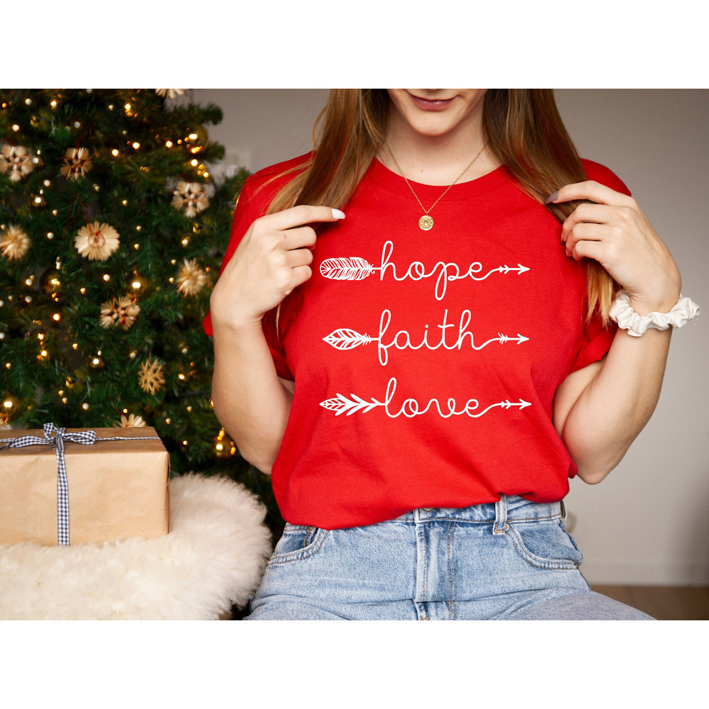 Faith Hope Love Shirt, Happy Christmas Shirt, Religion Shirts, Gift For Christians, Christians Believe Shirt, Religious Gifts, Cross Shirt.jpg
