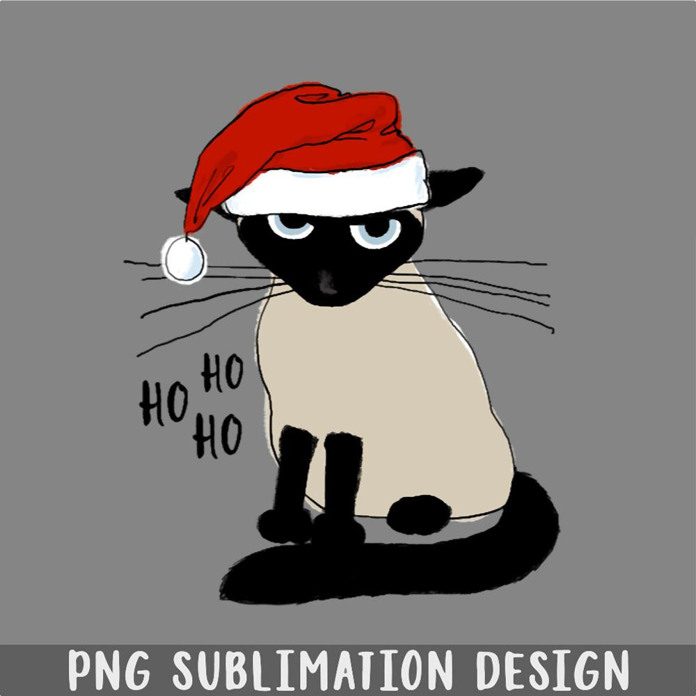 DM241123822-Siamese Santa Humorous Christmas Holiday Kitty Cat PNG, Christmas PNG.jpg