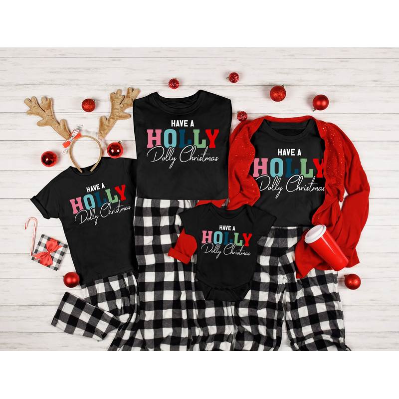 Have a Holly Dolly Christmas Sweat, Family Christmas Tee, Xmas outfit, Holly Jolly t-shirt, Christmas Gift Shirt, Christmas Squad.jpg