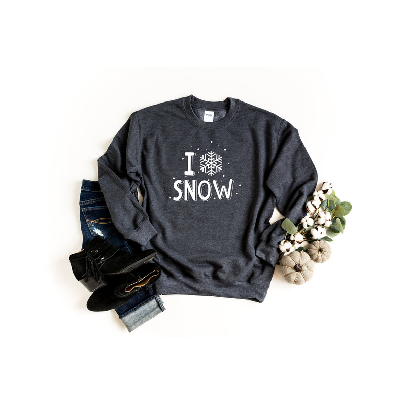 I love Snow -Snow Shirt-Christmas Shirt -Winter Shirt -Unisex Graphic Tee-Christmas party shirt -Cute Women's Christmas shirt- Holiday shirt.jpg