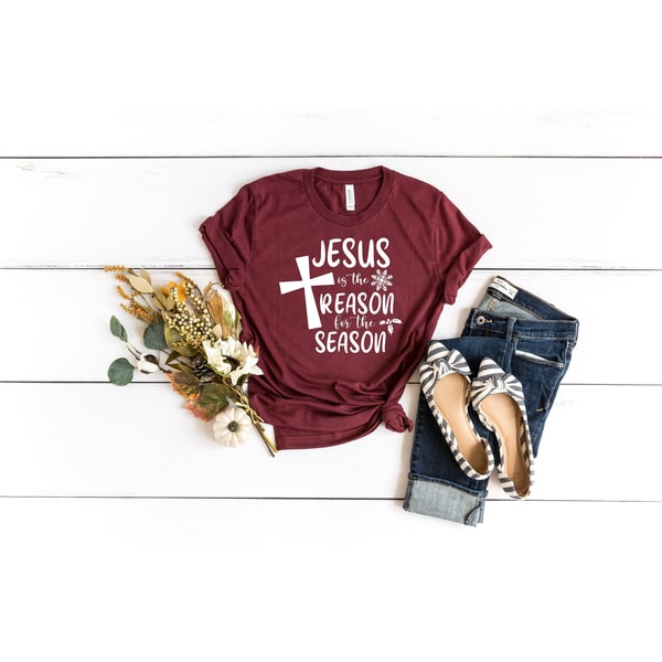 Jesus is the Reason for the Season Christmas Sweatshirt - Jesus Christmas Shirt - Christian Christmas - Merry Christmas - Faith Shirt.jpg