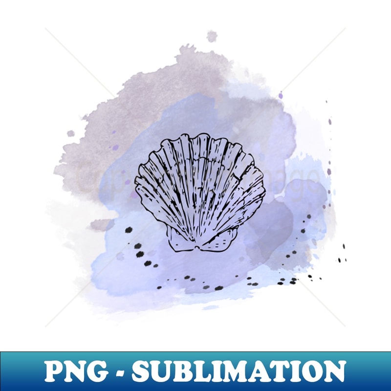 Blue Shell Design Blue Sea Shell Pattern - Premium Sublimation Digital Downloa | Inspire ...