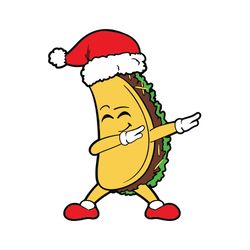 dabbing dab taco christmas svg, taco clipart, taco santa svg, christmas clipart, holidays svg, digital download