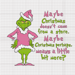 may be christmas doen't come from a store svg, pink grinch svg, pink christmas svg, pink grinchmas svg, grinchmas svg, w
