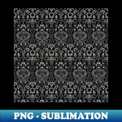 Gothic Seamless Pattern Goth Dark Academia Vintage Victorian Emo Halloween Occult Black Medieval Art - Elegant Sublimation PNG Download - Transform Your Sublimation Creations