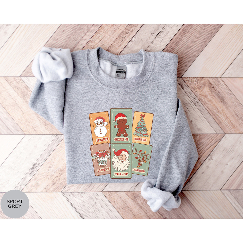 Retro Christmas Tarot Card Shirt, Xmas Tarot Sweater, Vintage Christmas Tee, Christmas Vibes Shirt, Cute Xmas Gift, Xmas Vibe Apparel.jpg