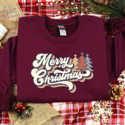 retro merry christmas shirt, merry christmas shirt, christmas shirt, christmas family shirt, christmas gift, 70s style m