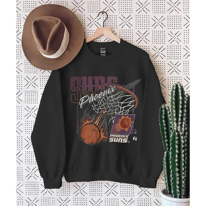 90s NBA Phoenix Suns Basketball Team 2021 Crewneck Sweatshirt Vintage Graphic Tee For Men, Vintage Phoenix Suns Shirt, Player Shirt.jpg