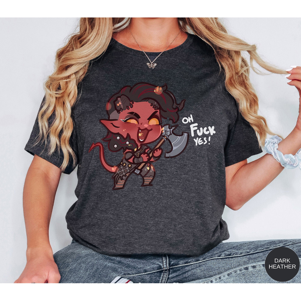 Karlach Oh FK Yes Shirt, Baldurs Gate 3 Character Hoodie, Game Gift, Baldurs Gate 3 Shirt, Video Game Tee, Karlach Shirt, Baldurs Gate 3.jpg