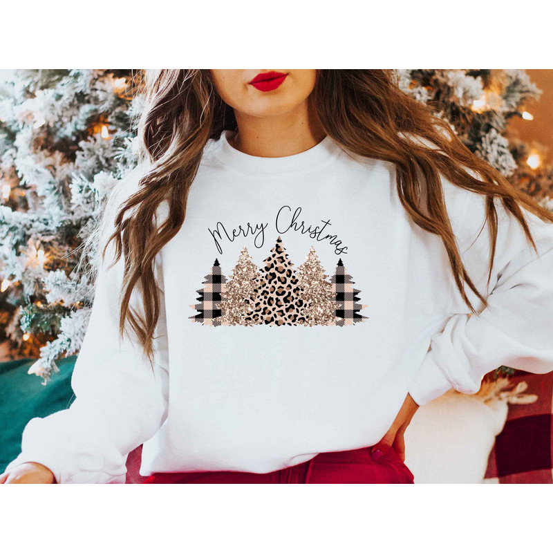 Leopard Christmas Shirt, Merry Christmas Shirt, Leopard Christmas Tree, Cheetah Christmas Shirt, Women Christmas Shirt, Christmas Gift.jpg