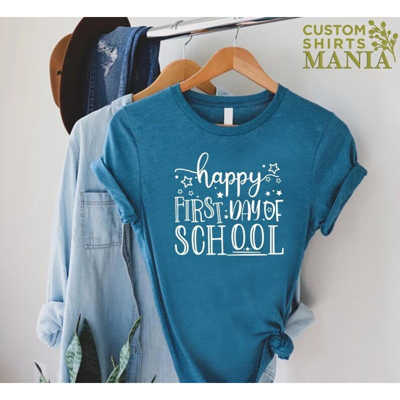 Happy First Day Of School T-shirt, Back To School Gift, 1st Day Of School, Back To School Tee, Gift For Teacher, Elementary Shirt,School Tee.jpg