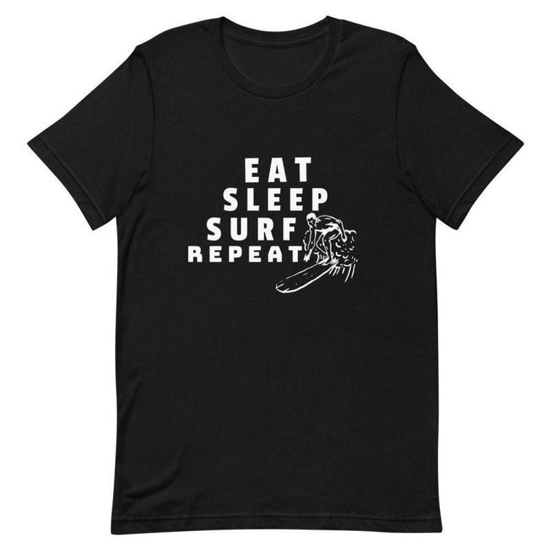 Eat Sleep Surf Repeat Bella Canvas Short-Sleeve Unisex Cotton T-Shirt.jpg