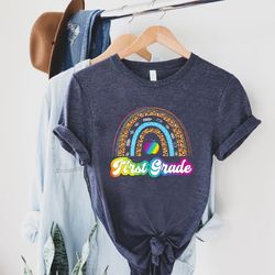 rainbow first grade t-shirt, 1st grade teacher shirt, gift for teacher, back to school shirt, first grade teacher, teach