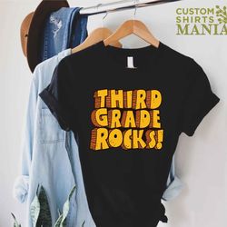 third grade rocks t-shirt, 3rd grade teacher shirt, 3rd grade gift, back to school shirt, teacher appreciation gift, kid