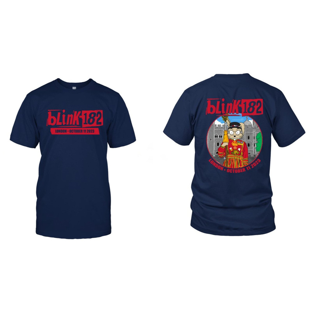 Blink-182 T-Shirt, Blink-182 Oct 11, 2023 The O2 London, UK T-Shirt-Unisex T-Shirt, Blink-182 2023 Tour Shirt, Music Shirt.jpg