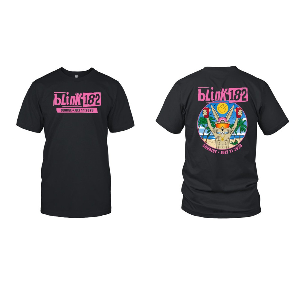 Blink-182 T-Shirt, Blink-182 Tour Sunrise FL July 11 2023 T-Shirt, Blink-182 2023 Tour Shirt, Music Shirt, Unisex T-shirt.jpg