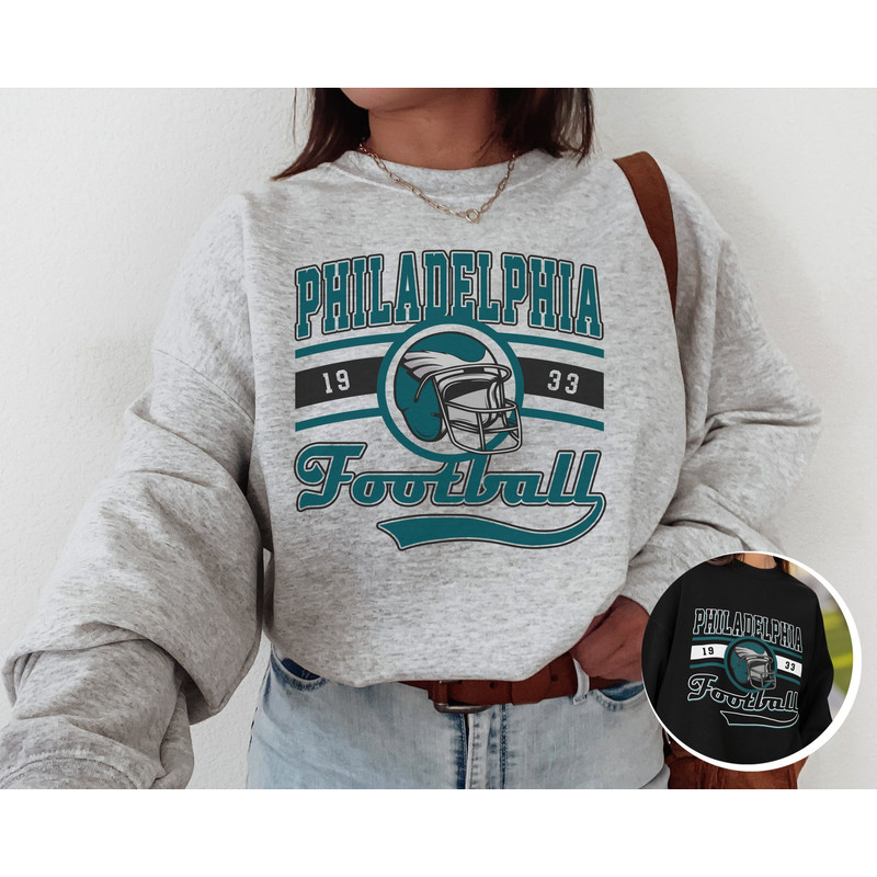 Philadelphia Football T-Shirt  Sweatshirt, Eagle Sweatshirt, Vintage Style Philadelphia Football Shirt, Philadelphia Shirt.jpg