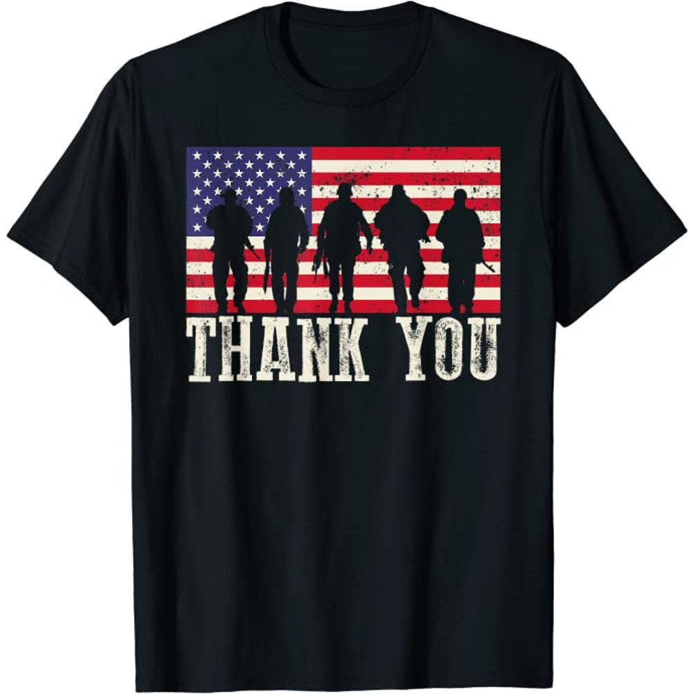 Patriotic American Flag Thank You For Men Women T-Shirt.jpg