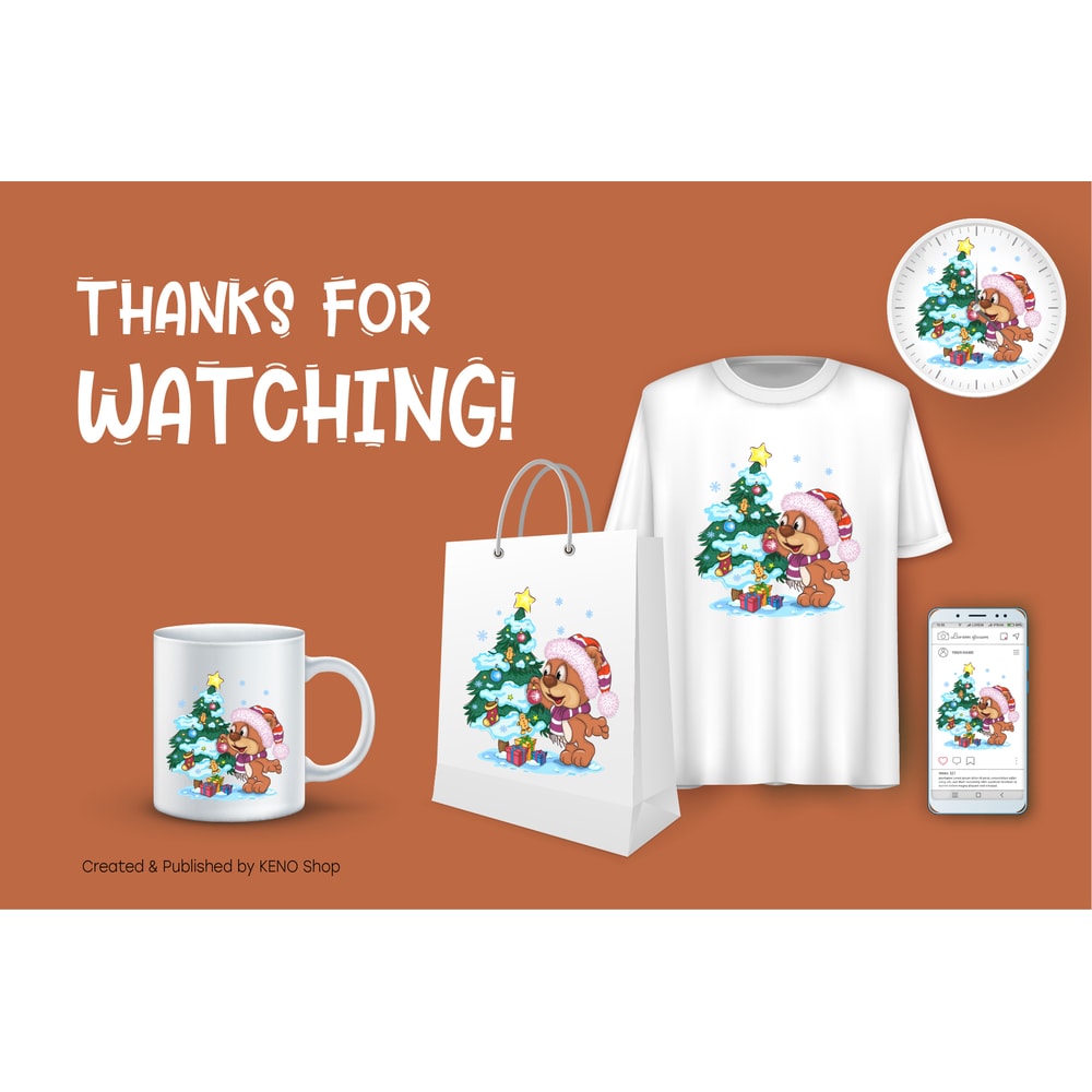 Cartoon Teddy Bear and Christmas tree_preview_03_1.jpg